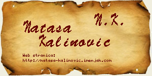 Nataša Kalinović vizit kartica